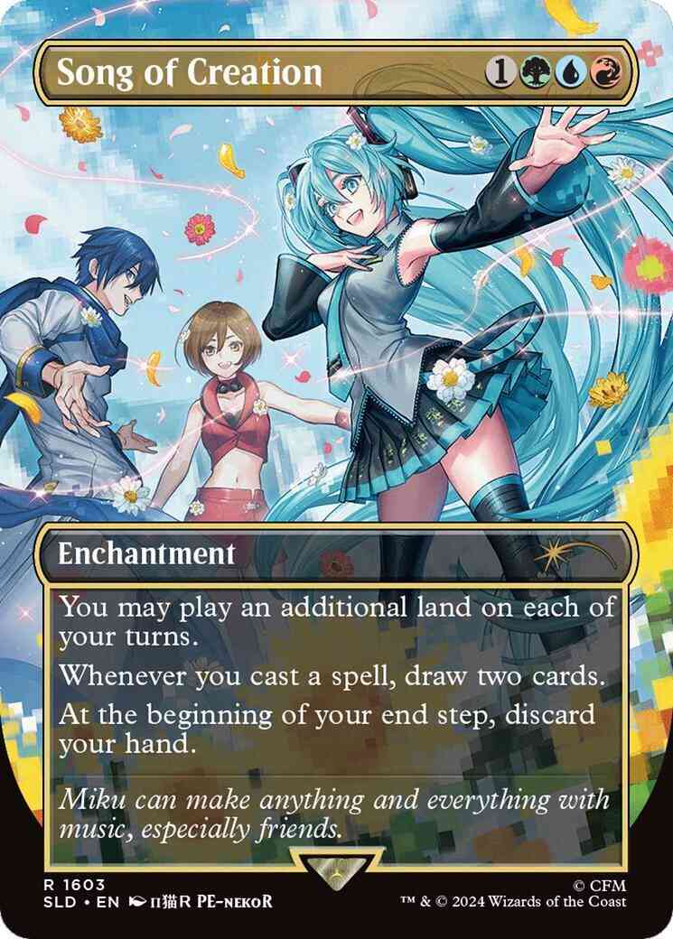 Song of Creation [1603] [Borderless] [Hatsune Miku: Digital Sensation] [Secret Lair Drop] [Non-Foil]