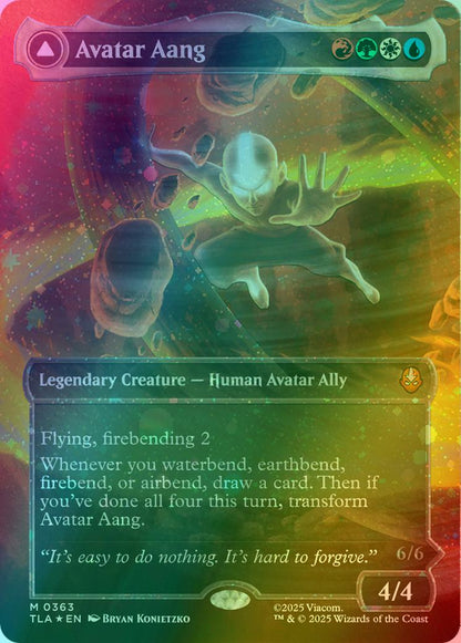 Avatar Aang // Aang, Master of Elements [363] [Borderless] [Headliner] [Avatar: The Last Airbender] [Raised Foil]