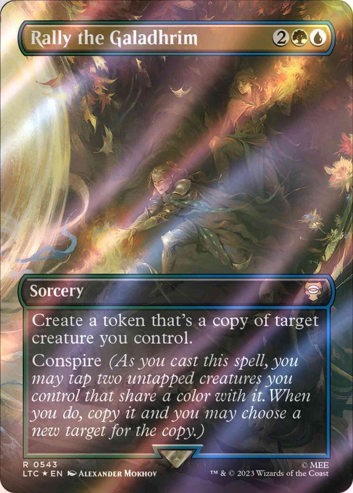 Rally the Galadhrim [543] [Borderless] [The Lord of the Rings: Tales of Middle-earth: Commander] [Surge Foil]