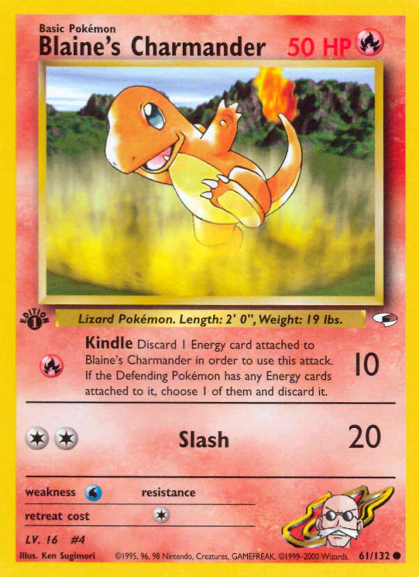 Blaine's Charmander - 61/132 - Common - 1st Edition [gym1-61] [Non-Holo]