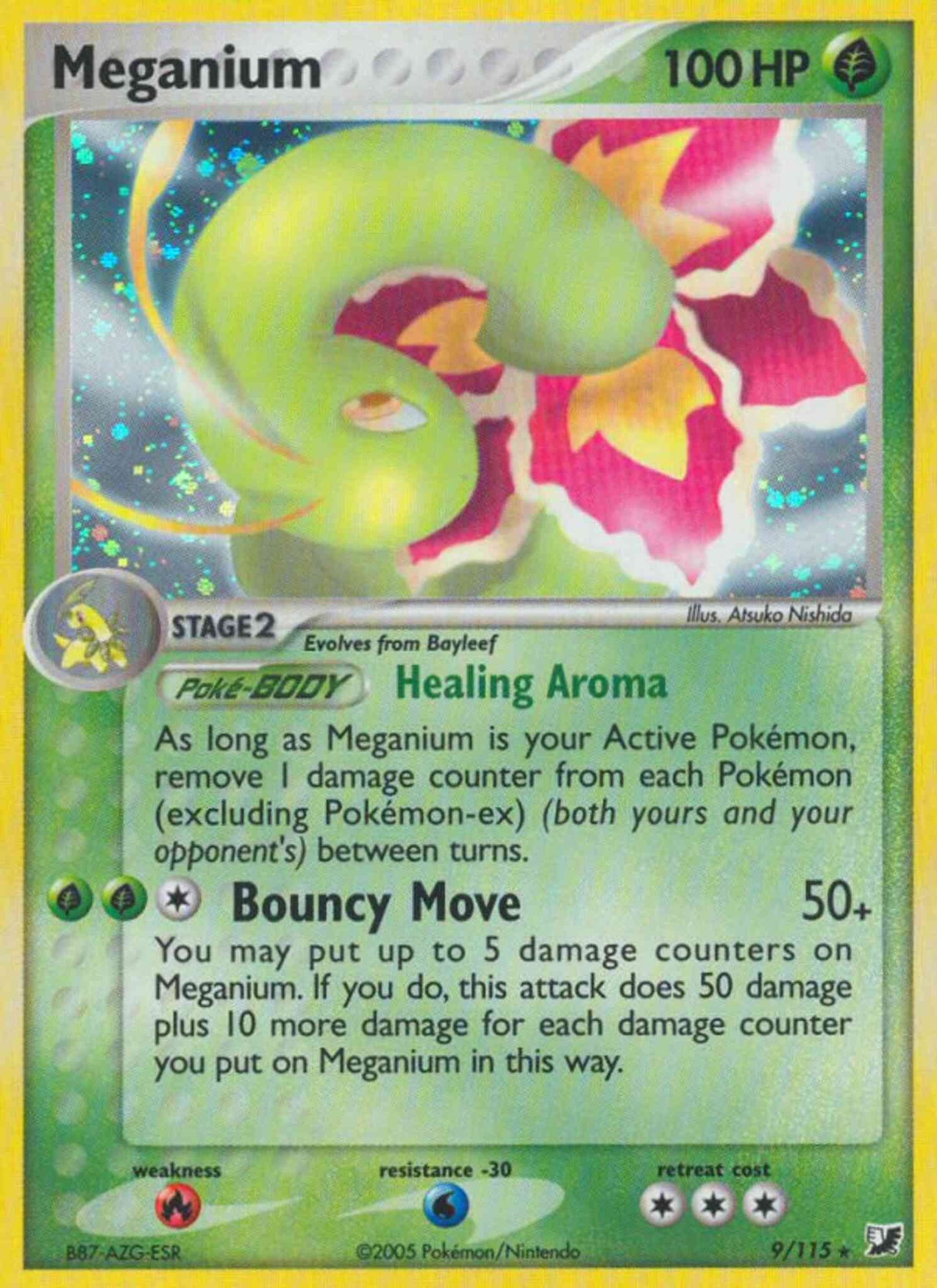 Meganium - 9/115 - Rare Holo [ex10-9] [Reverse Holo]