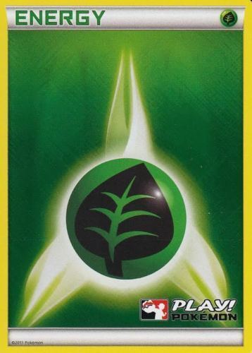 Grass Energy - 105/114 - Crosshatch Holo Play! Pokemon Promo [Reverse Holo]