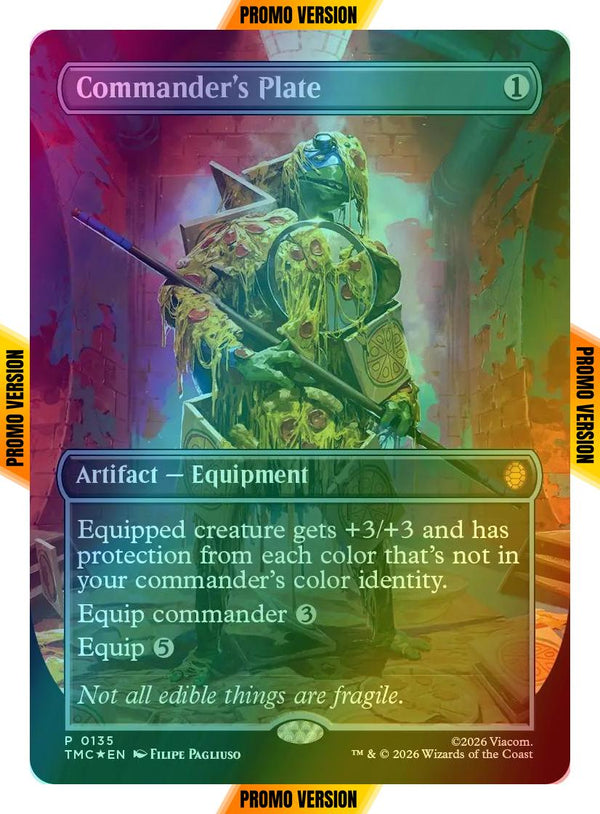 Commander's Plate [135] [Borderless] [Pizza Bundle] [Teenage Mutant Ninja Turtles Eternal] [Foil]