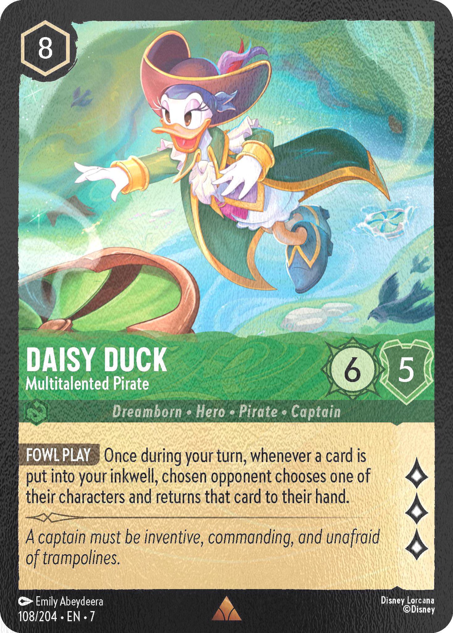 Daisy Duck - Multitalented Pirate - 108/204 [Archazia's Island] [Cold Foil]