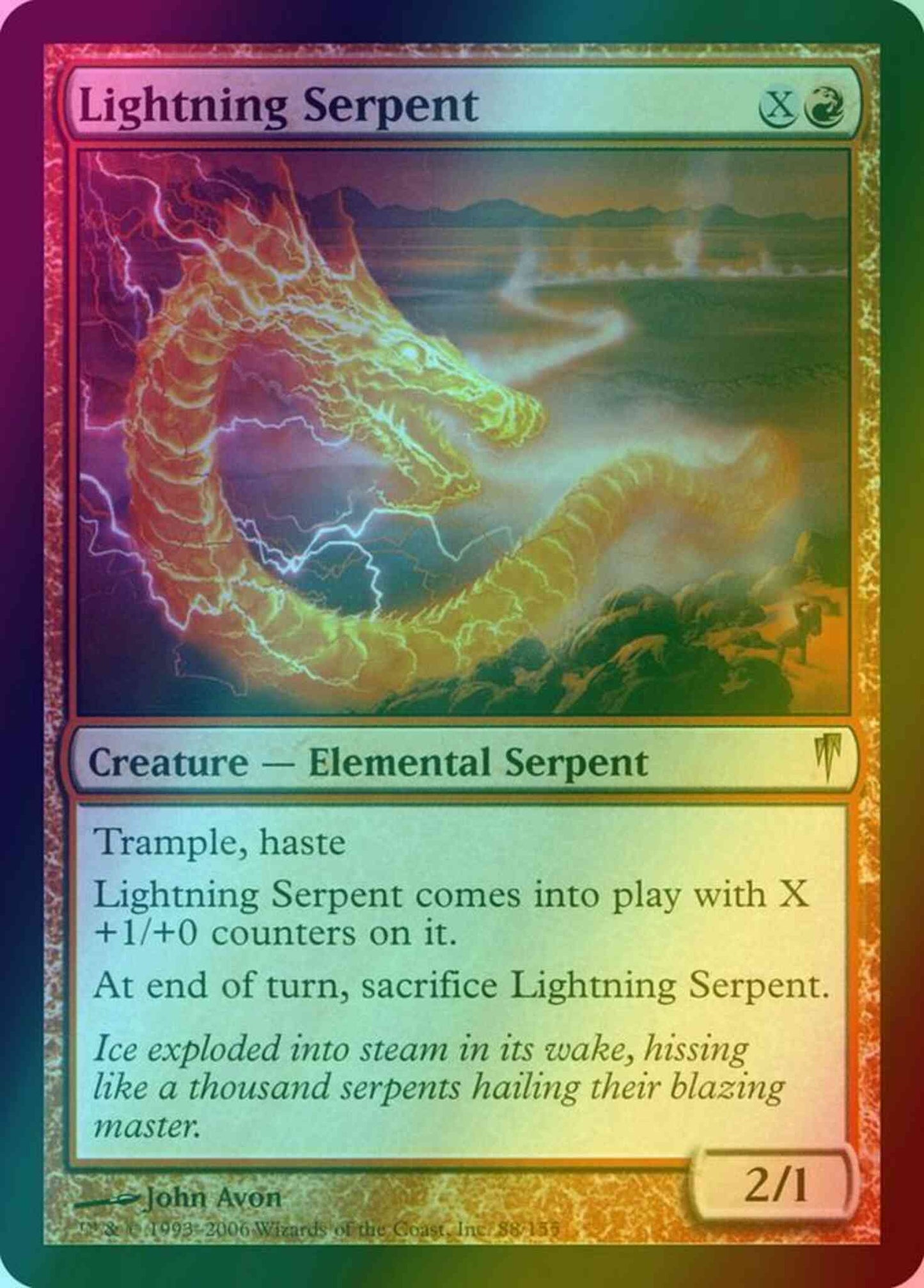 Lightning Serpent [88] [Coldsnap] [Foil]