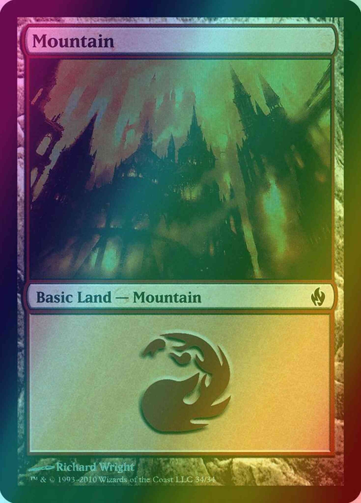 Mountain [34] [Premium Deck Series: Fire and Lightning] [Foil]