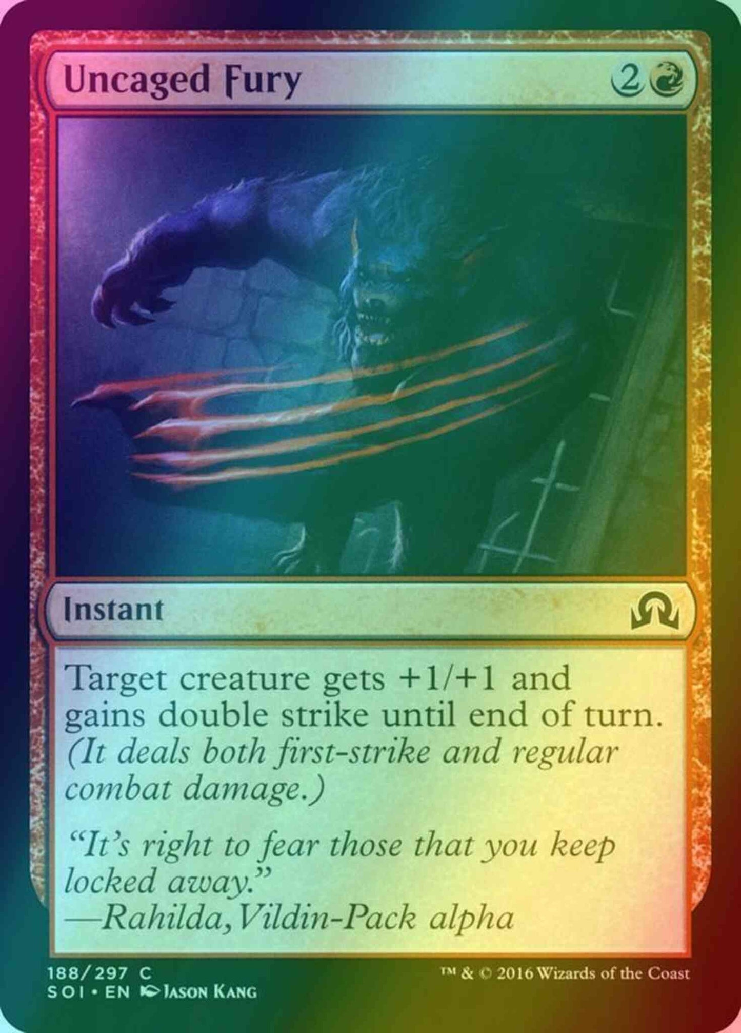 Uncaged Fury [188] [Shadows over Innistrad] [Foil]