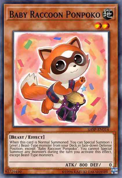 Baby Raccoon Ponpoko - MP14-EN136 - Common - 1st Edition