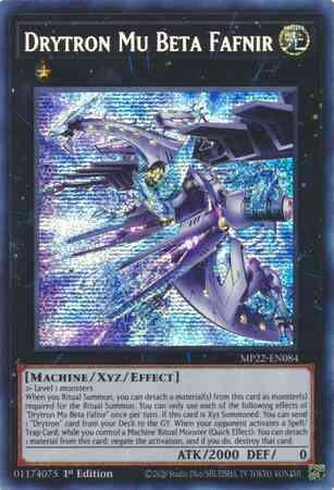 Drytron Mu Beta Fafnir - MP22-EN084 - Prismatic Secret Rare - 1st Edition