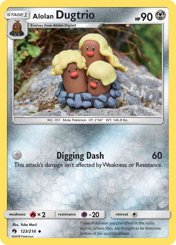 Alolan Dugtrio - 123/214 - Uncommon [sm8-123] [Reverse Holo]