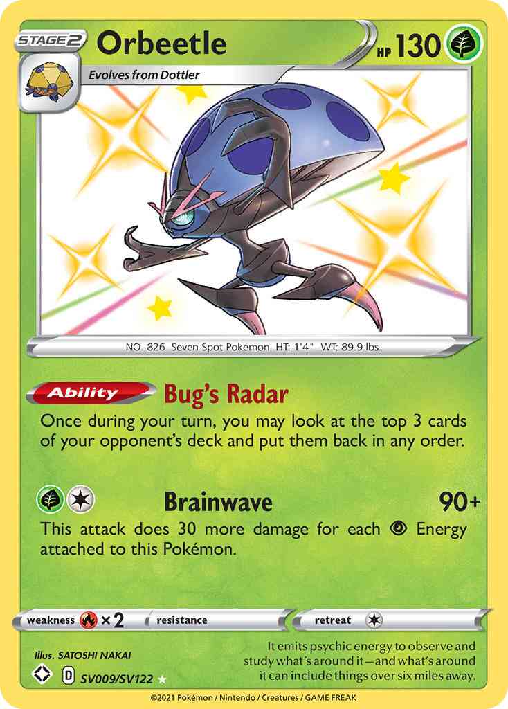 Orbeetle - SV009/SV122 - Rare Shiny [swsh45sv-SV009] [Holo]
