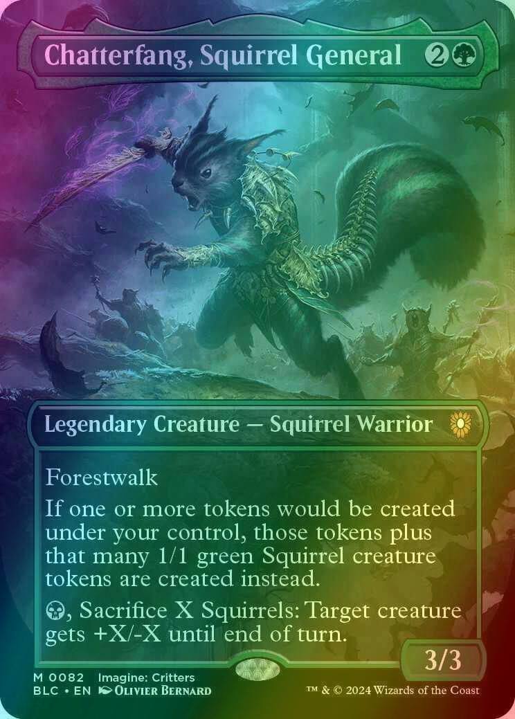 Chatterfang, Squirrel General [82] [Borderless] [Imagine: Critters] [Bloomburrow: Commander] [Foil]