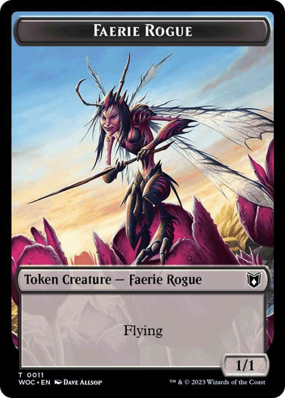 Faerie Rogue Token (11) // Faerie Token (10) [Wilds of Eldraine: Commander: Tokens] [Non-Foil]
