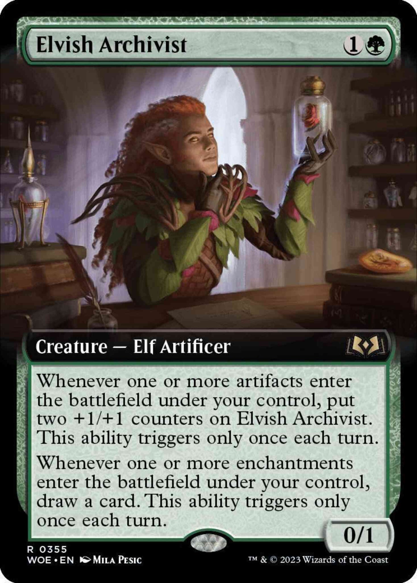 Elvish Archivist [355] [Extended Art] [Wilds of Eldraine] [Non-Foil]