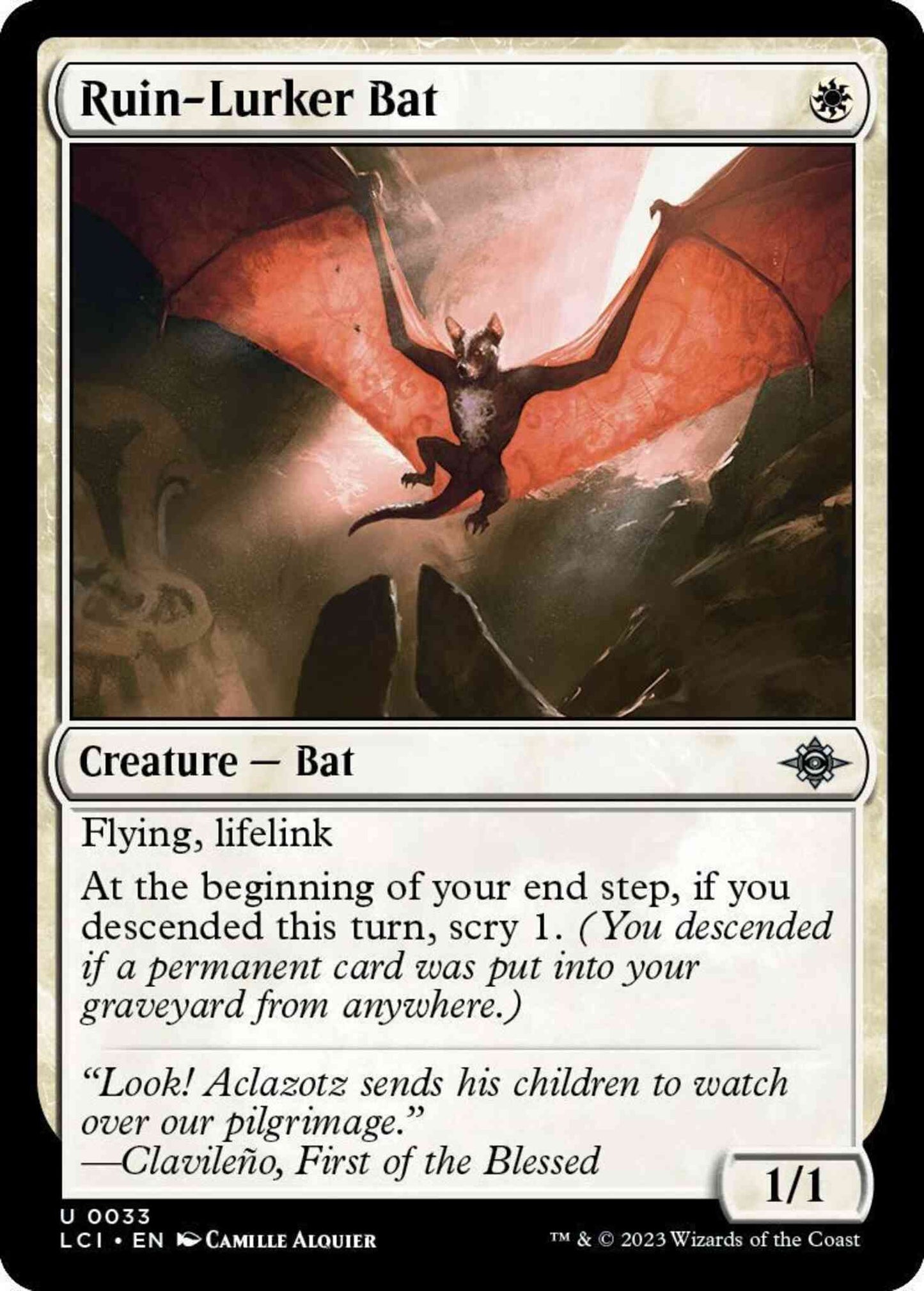Ruin-Lurker Bat [33] [The Lost Caverns of Ixalan] [Non-Foil]