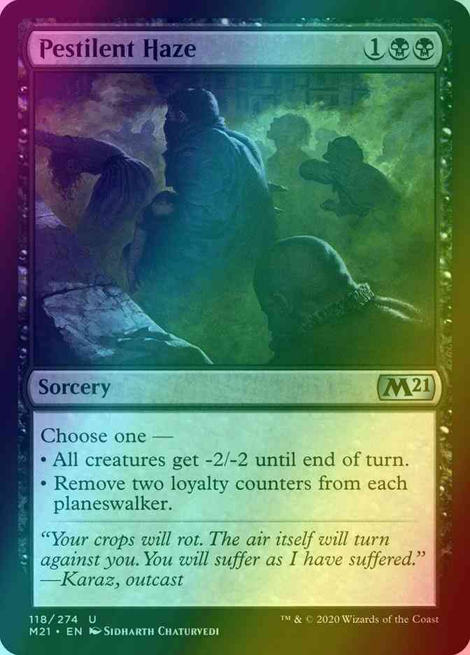 Pestilent Haze [118] [Core Set 2021] [Foil]