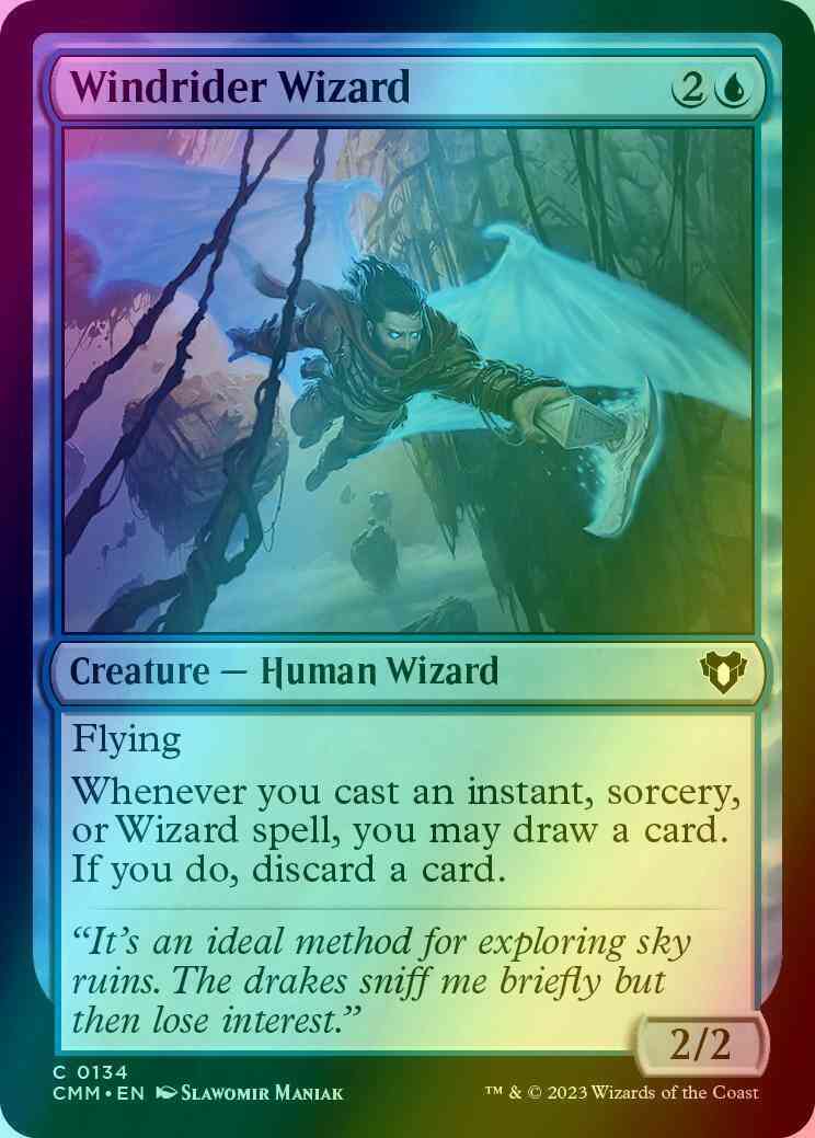 Windrider Wizard [134] [Commander Masters] [Foil]