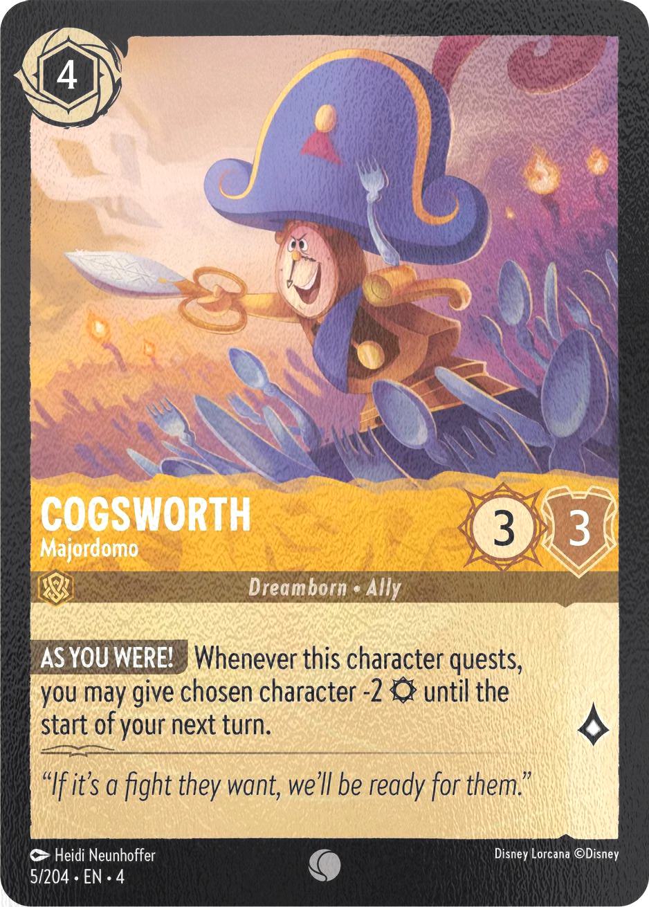 Cogsworth - Majordomo - 5/204 [Ursula's Return] [Cold Foil]
