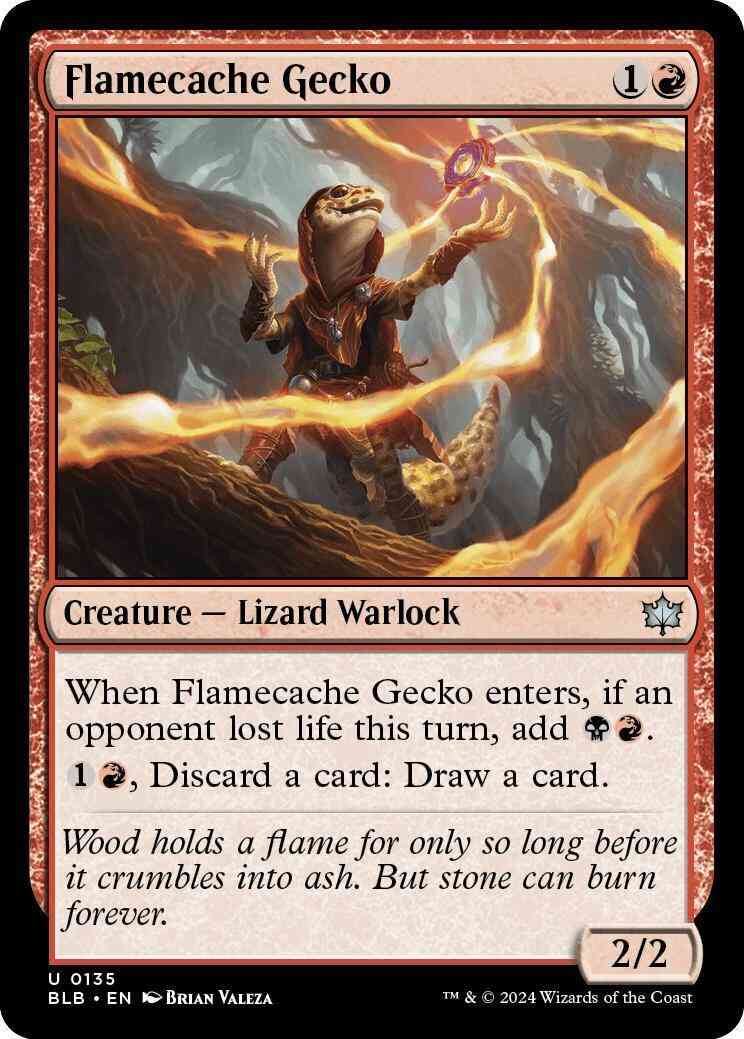 Flamecache Gecko [135] [Bloomburrow] [Non-Foil]