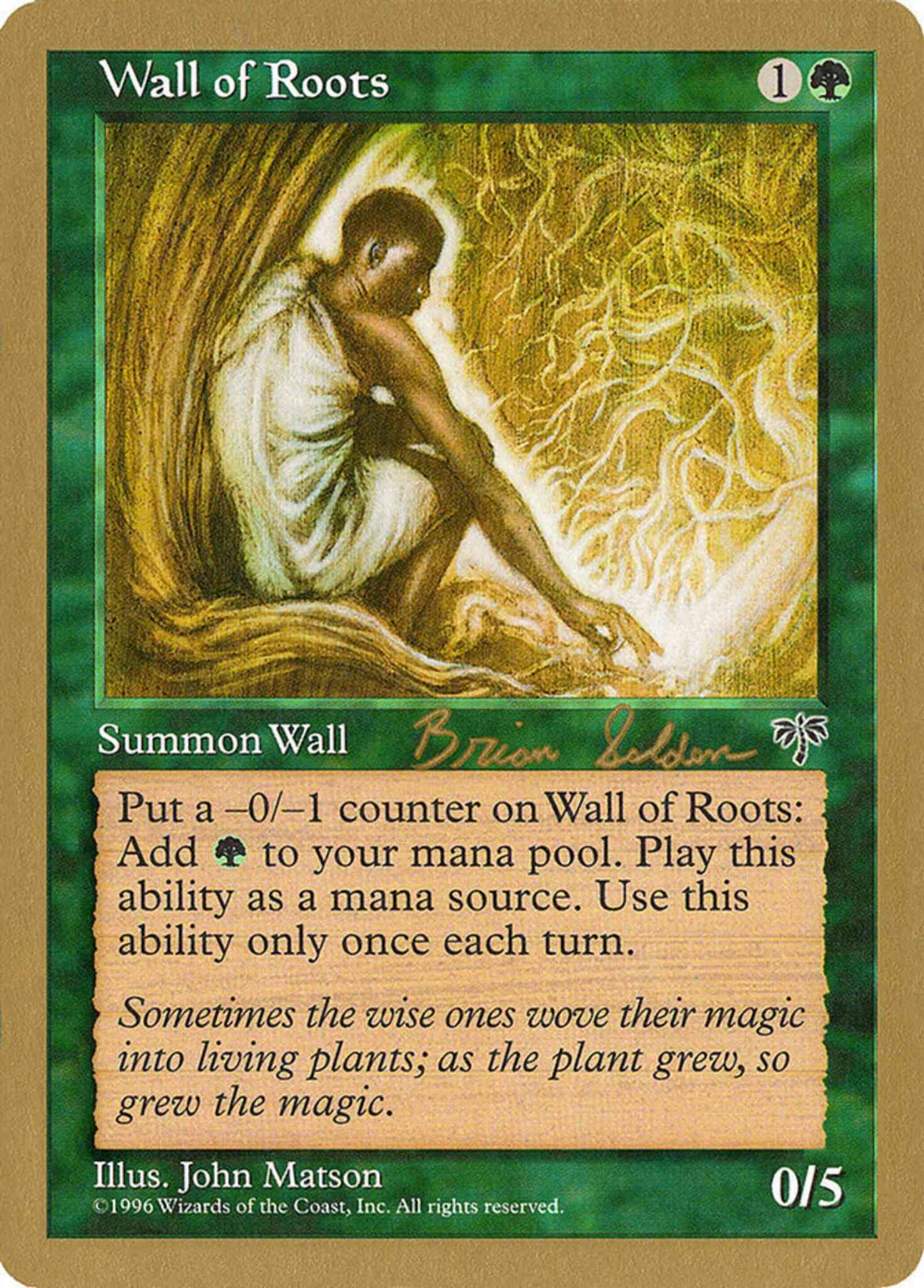 Wall of Roots [bs253] [World Championship Decks 1998] [Non-Foil]