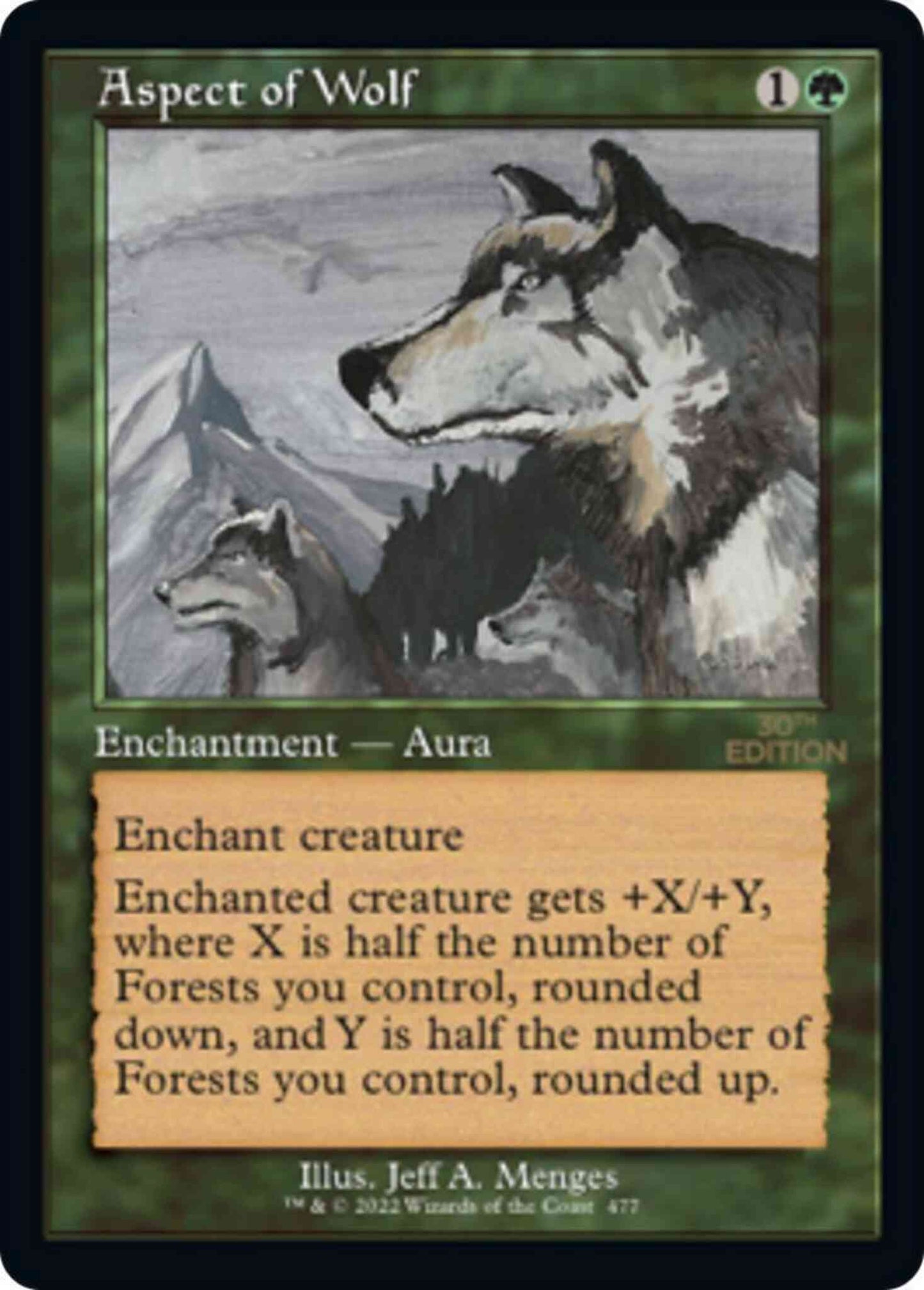 Aspect of Wolf [477] [Retro Frame] [30th Anniversary Edition] [Non-Foil]