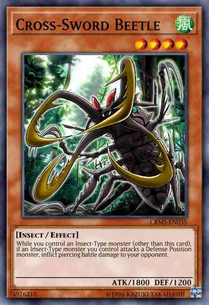 Cross-Sword Beetle - BP03-EN053 - Shatterfoil Rare - 1st Edition