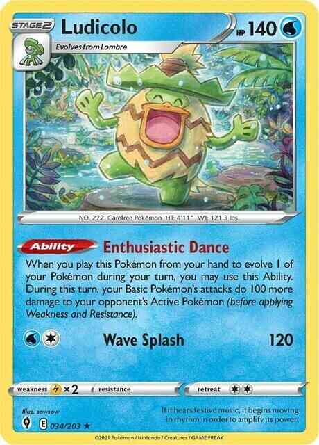 Ludicolo - 034/203 - Rare Holo [swsh7-034] [Holo]