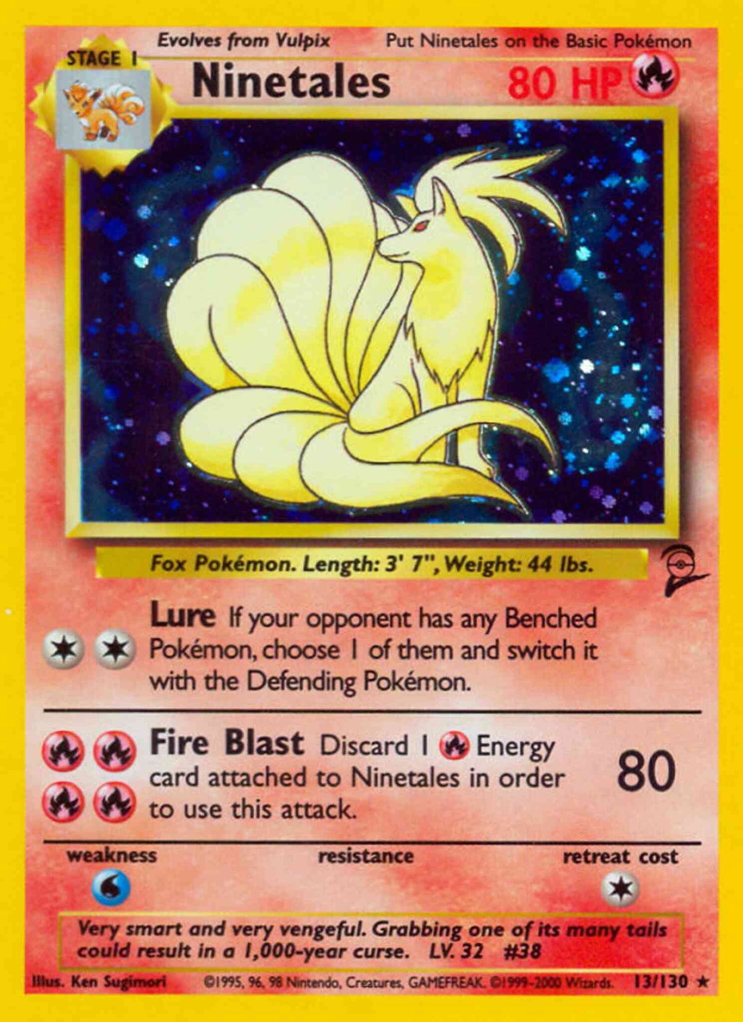 Ninetales - 13/130 - Rare [base4-13] [Holo]