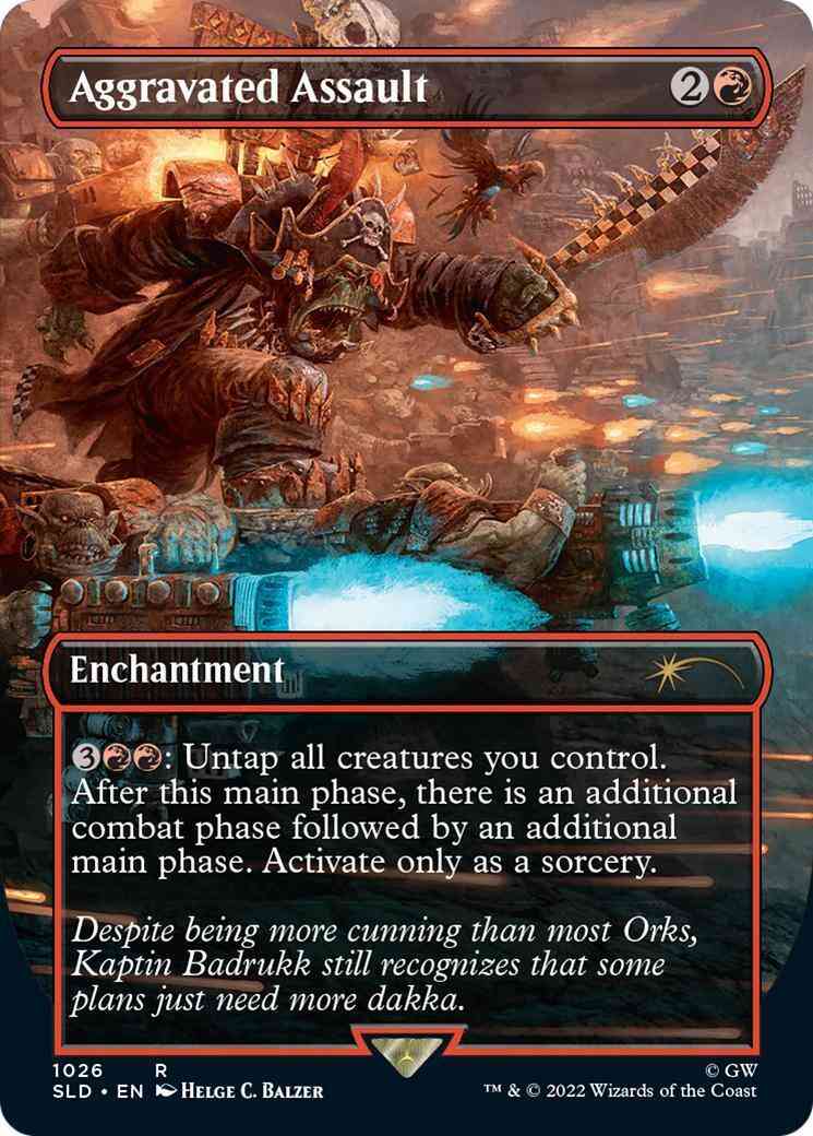 Aggravated Assault [1026] [Borderless] [40,000: Orks] [Secret Lair Drop] [Non-Foil]