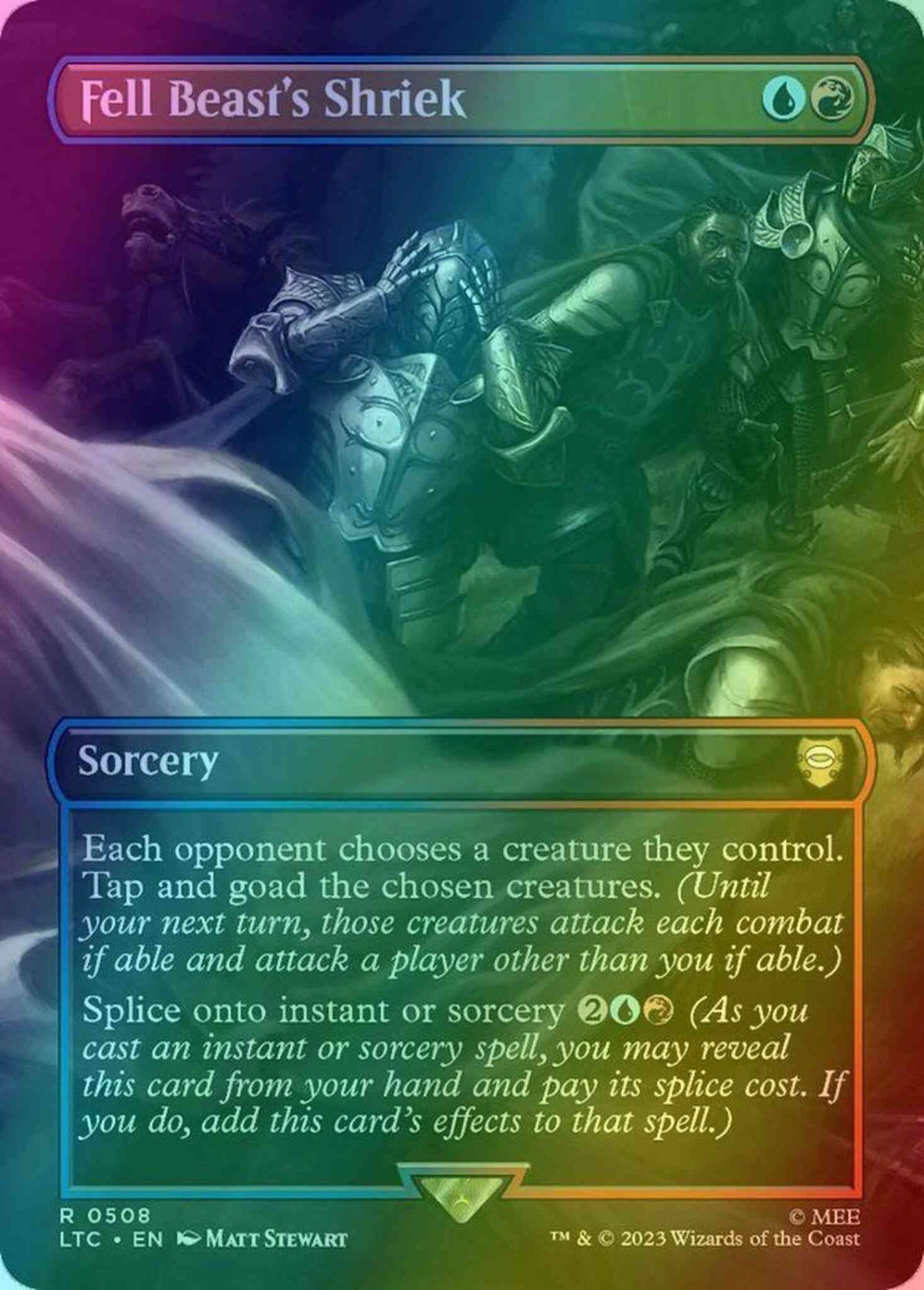 Fell Beast's Shriek [508] [Borderless] [The Lord of the Rings: Tales of Middle-earth: Commander] [Foil]