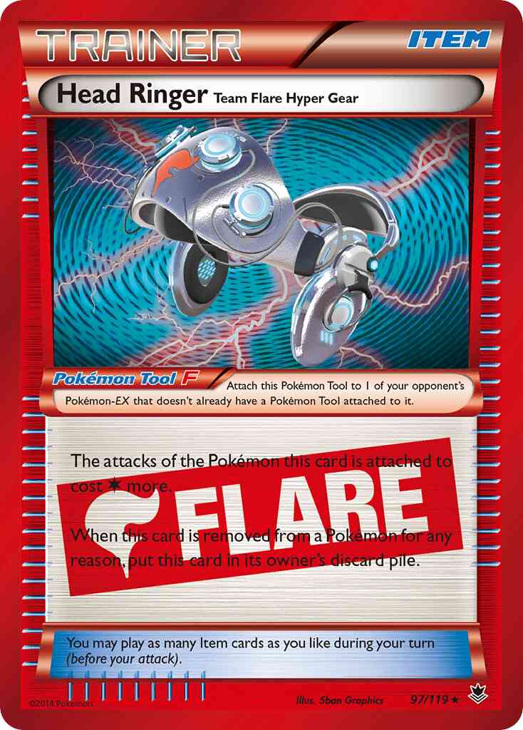 Head Ringer Team Flare Hyper Gear - 97/119 - Rare Holo [xy4-97] [Holo]