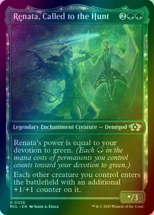 Renata, Called to the Hunt [28] [Planar Showcase] [Multiverse Legends] [Foil]
