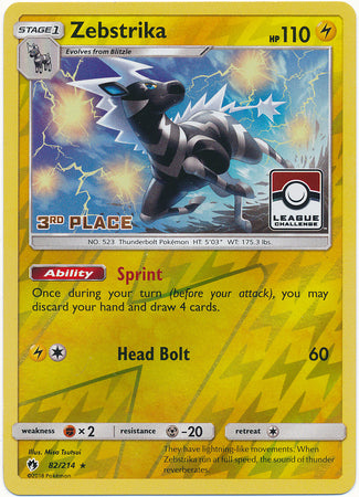 Zebstrika - 82/214 - League Promo 3rd Place - Reverse Holo [Reverse Holo]
