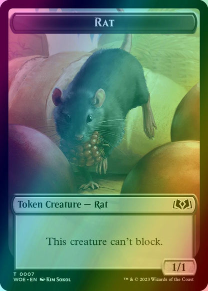 Food Token (10) // Rat Token (07) [Wilds of Eldraine: Tokens] [Foil]