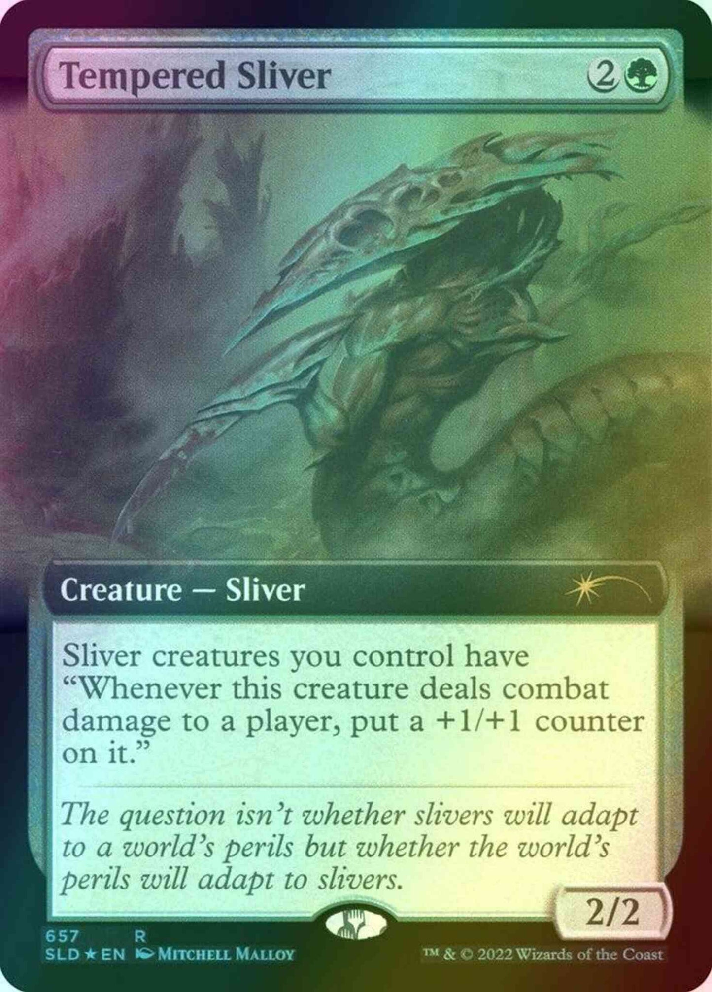 Tempered Sliver [0657] [Extended Art] [Mitchell Malloy] [Secret Lair Drop] [Foil]