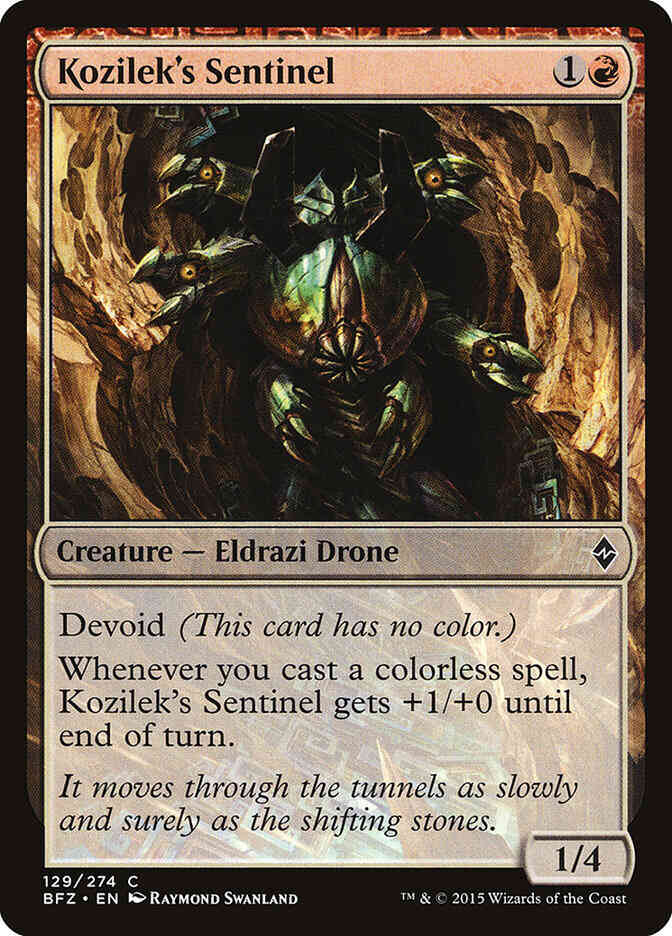 Kozilek's Sentinel [129] [Battle for Zendikar] [Non-Foil]