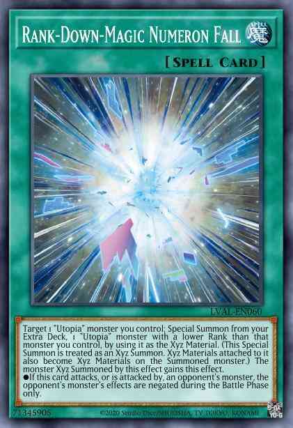 Rank-Down-Magic Numeron Fall - LVAL-EN060 - Rare - 1st Edition