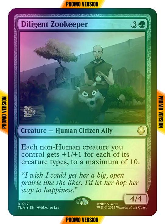 Diligent Zookeeper [171s] [Prerelease] [Avatar: The Last Airbender: Promos] [Foil]