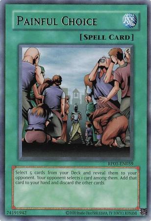 Painful Choice - 2020 Date Reprint - RP01-EN059 - Rare - Unlimited