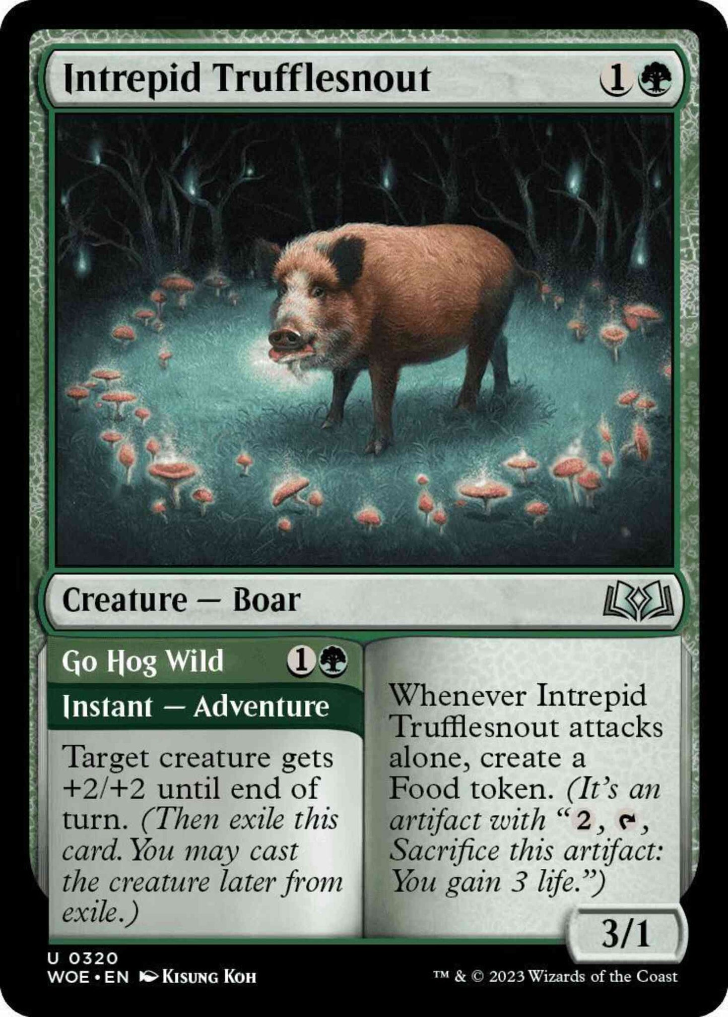 Intrepid Trufflesnout // Go Hog Wild [320] [Jumpstart Exclusive] [Wilds of Eldraine] [Non-Foil]