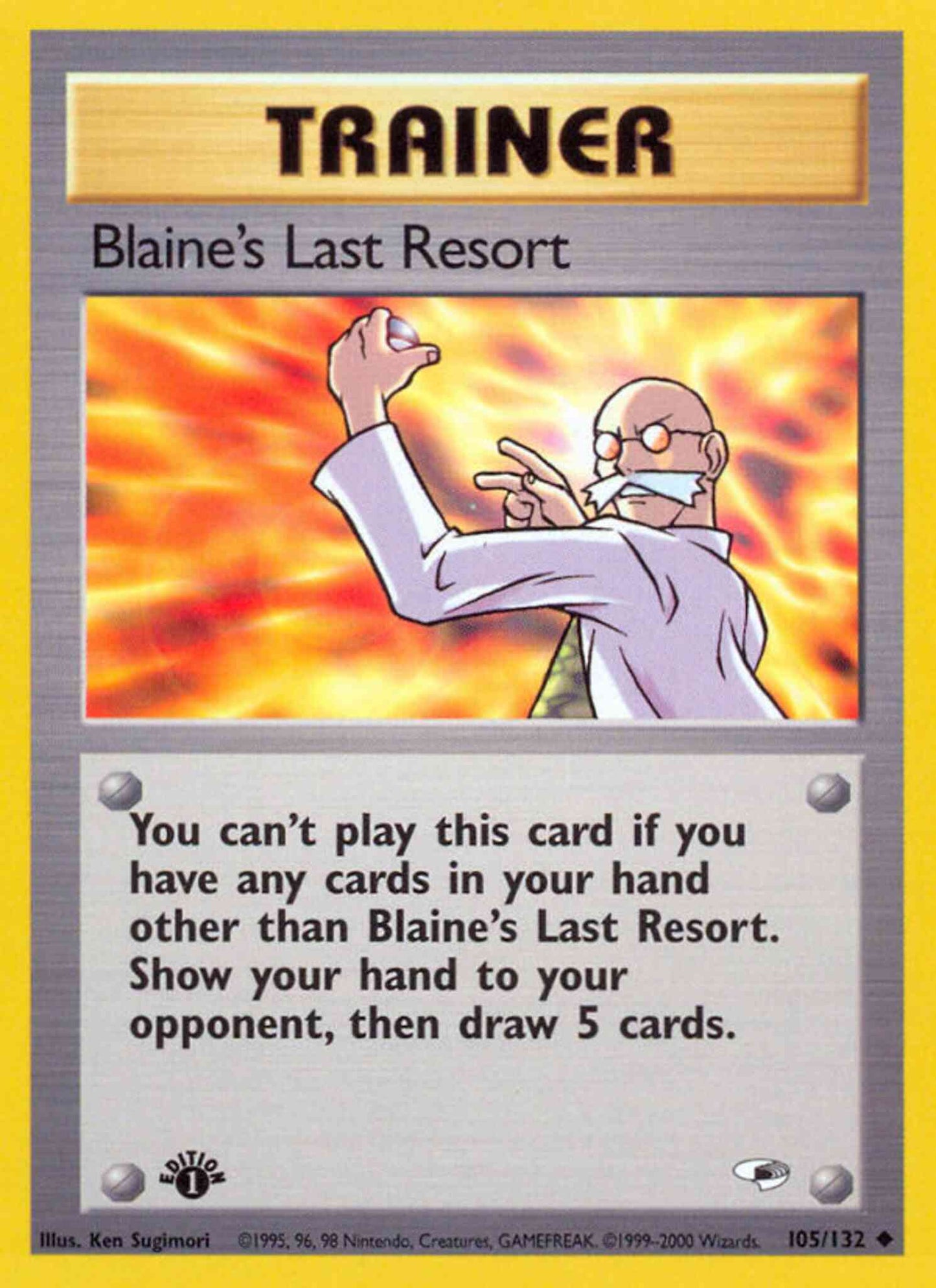 Blaine's Last Resort - 105/132 - Uncommon - 1st Edition [gym1-105] [Non-Holo]