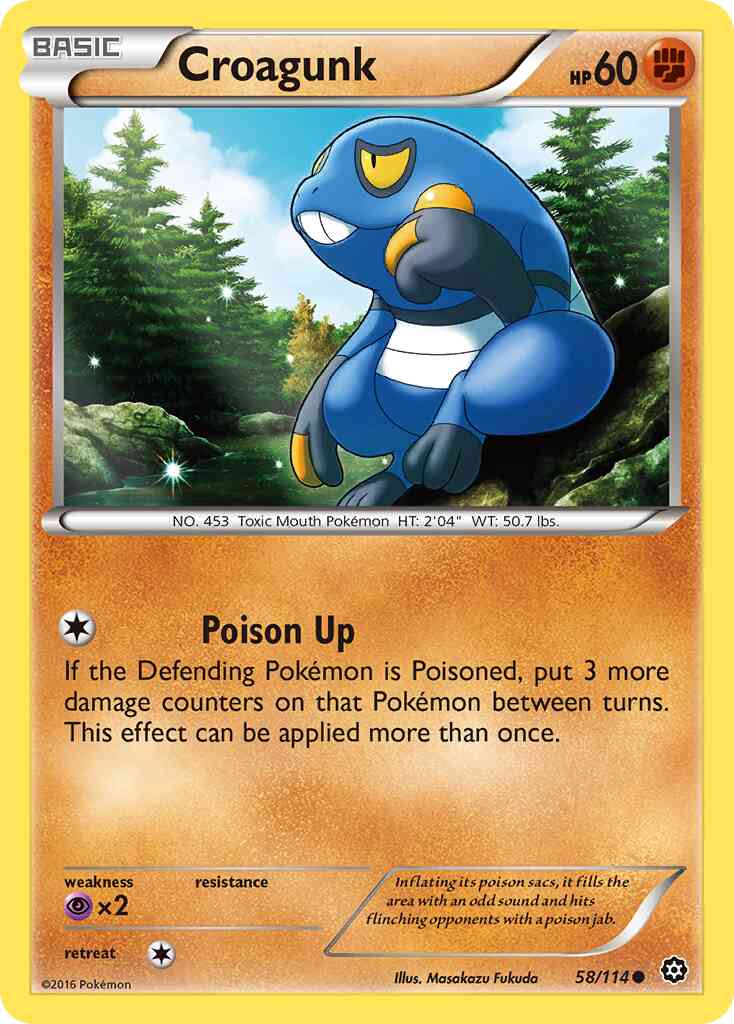 Croagunk - 58/114 - Common [xy11-58] [Reverse Holo]