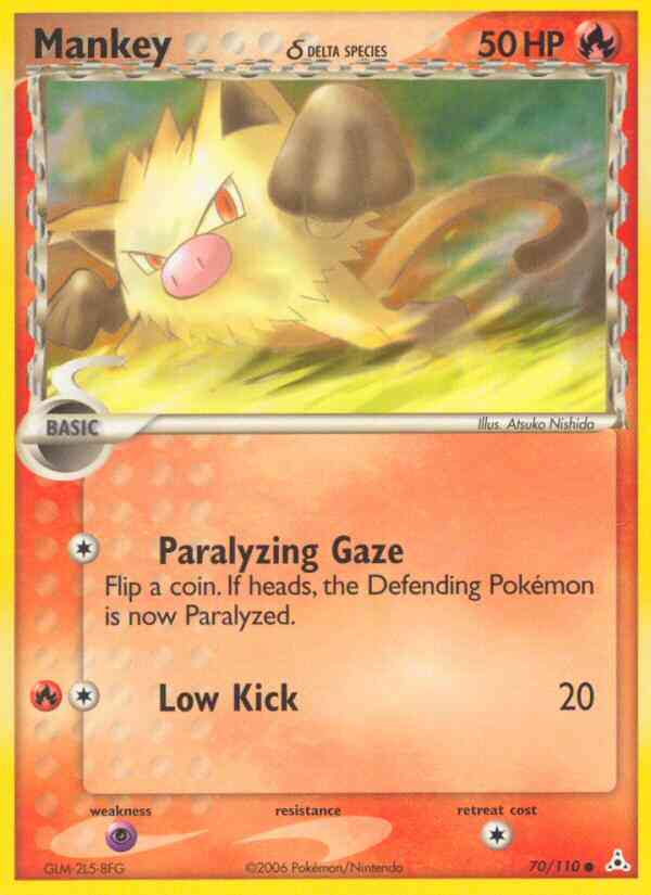 Mankey δ - 70/110 - Common [ex13-70] [Reverse Holo]