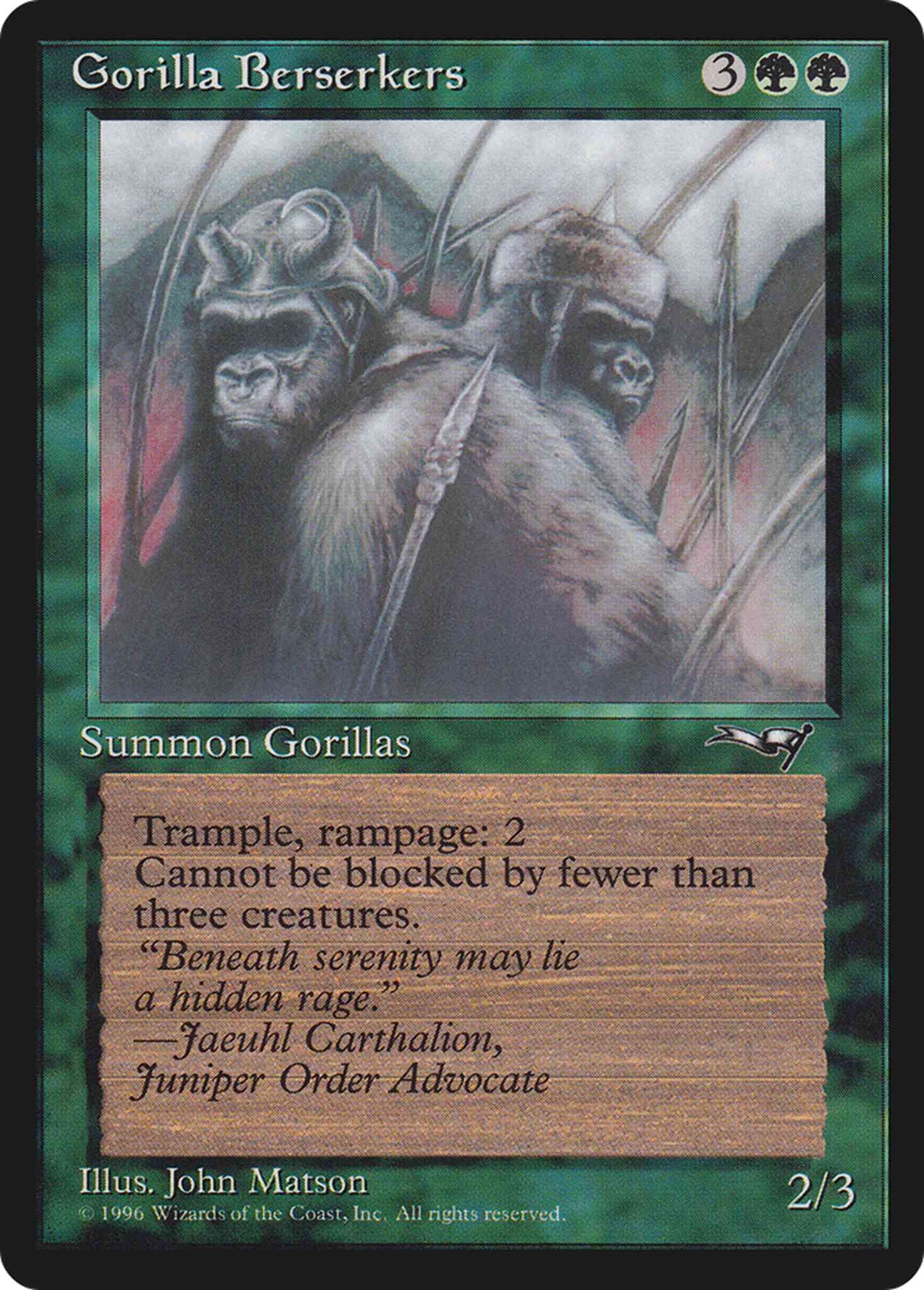 Gorilla Berserkers [Closed Mouth] [93b] [Alliances] [Non-Foil]