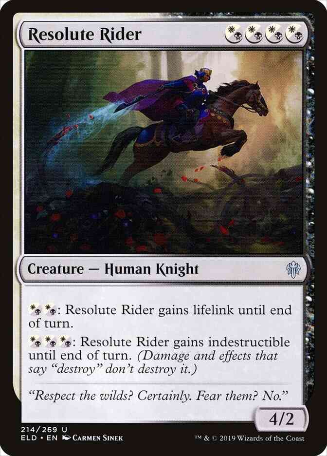 Resolute Rider [214] [Throne of Eldraine] [Non-Foil]
