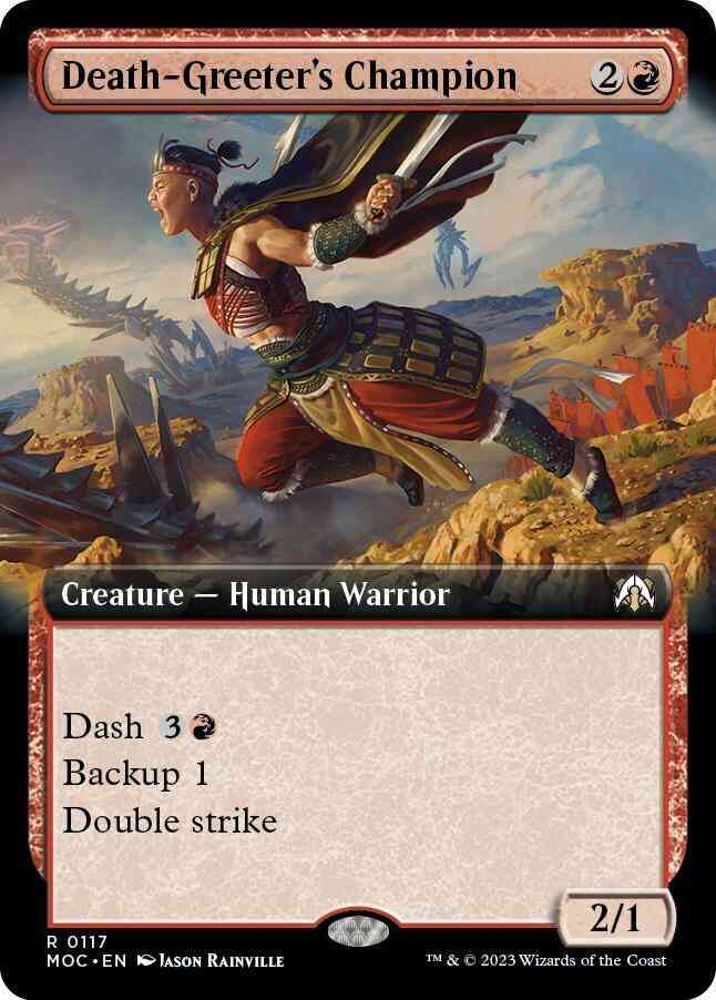 Death-Greeter's Champion [117] [Extended Art] [March of the Machine: Commander] [Non-Foil]