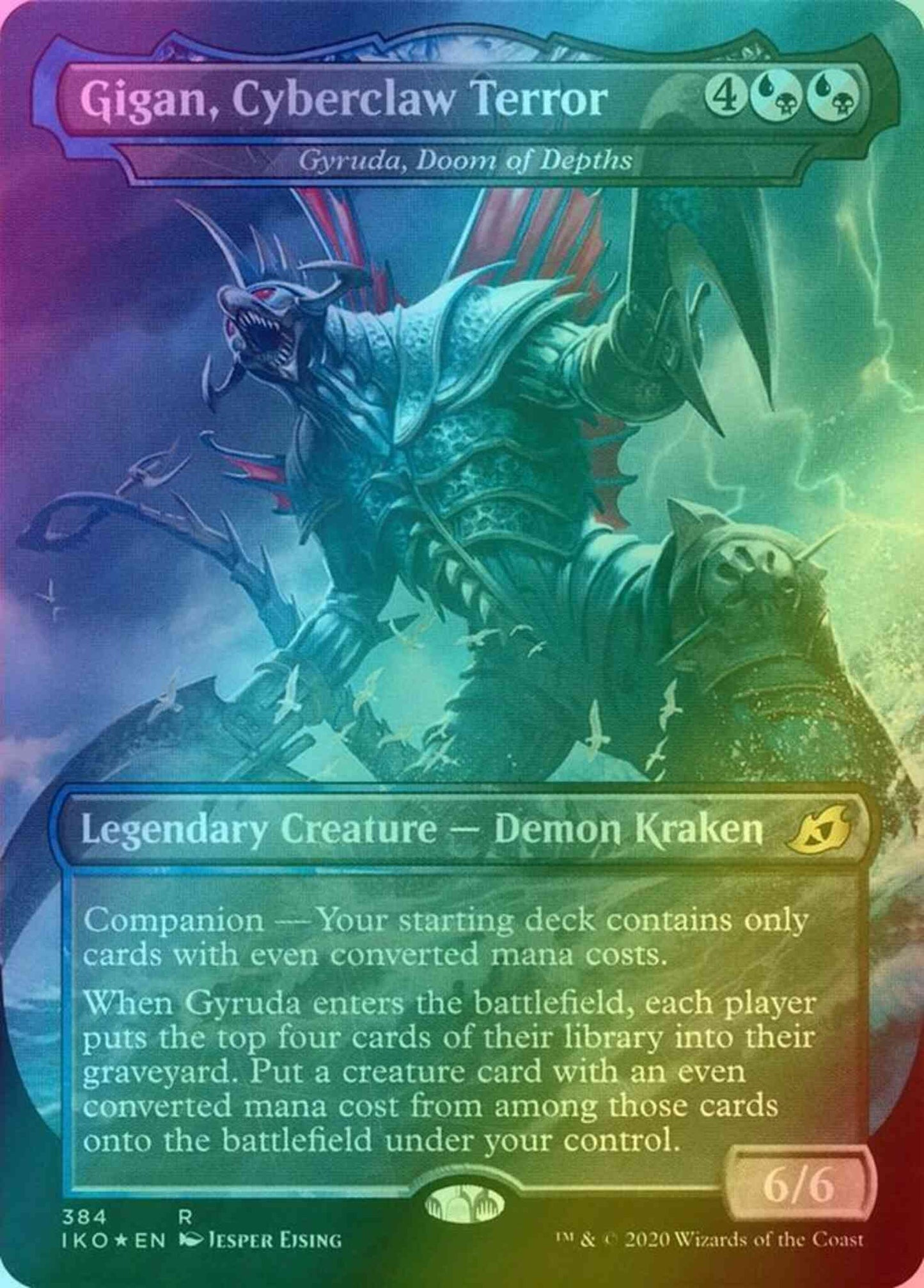 Gigan, Cyberclaw Terror - Gyruda, Doom of Depths [384] [Alternate Art] [Godzilla] [Ikoria: Lair of Behemoths] [Foil]