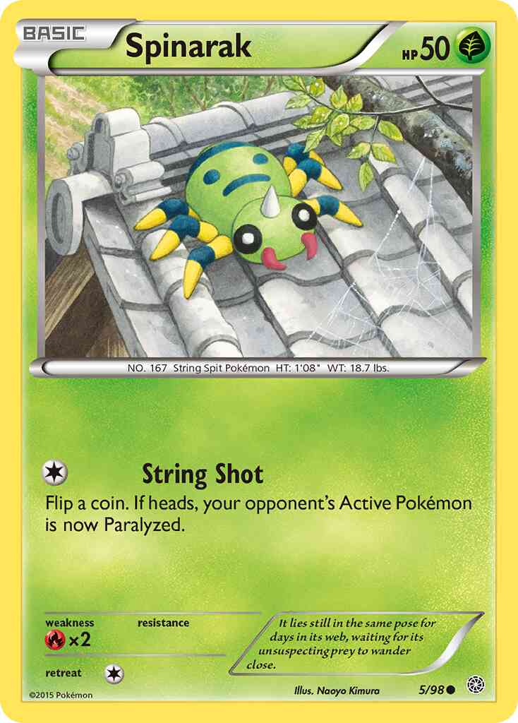 Spinarak - 5/98 - Common [xy7-5] [Non-Holo]