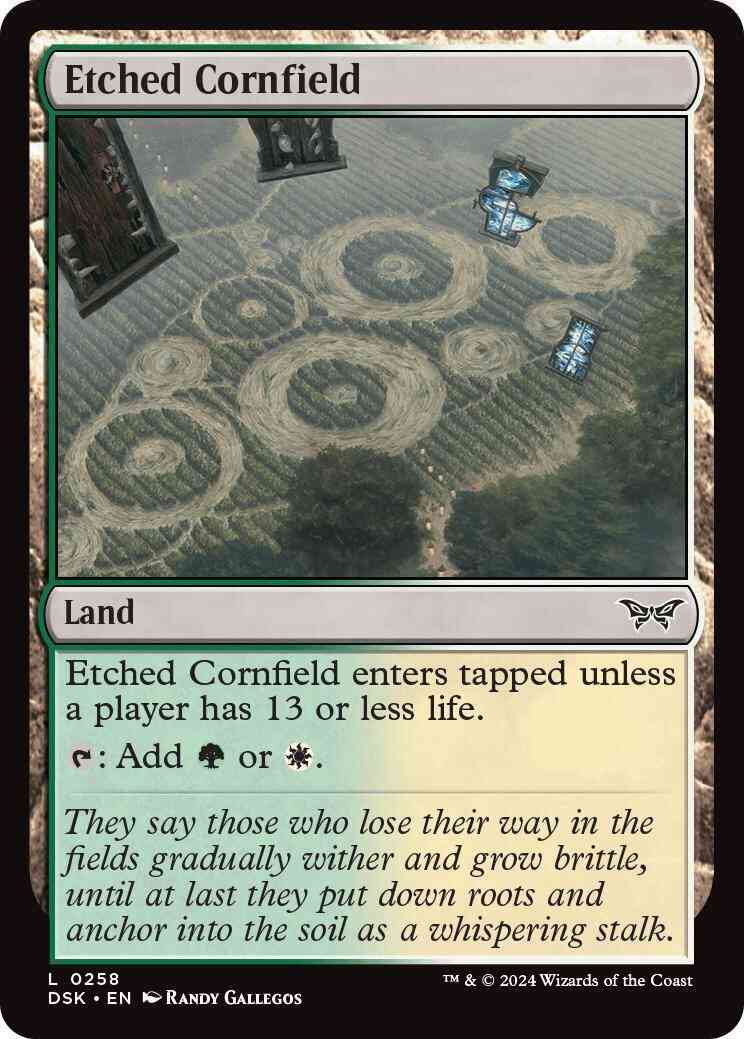 Etched Cornfield [258] [Duskmourn: House of Horror] [Non-Foil]