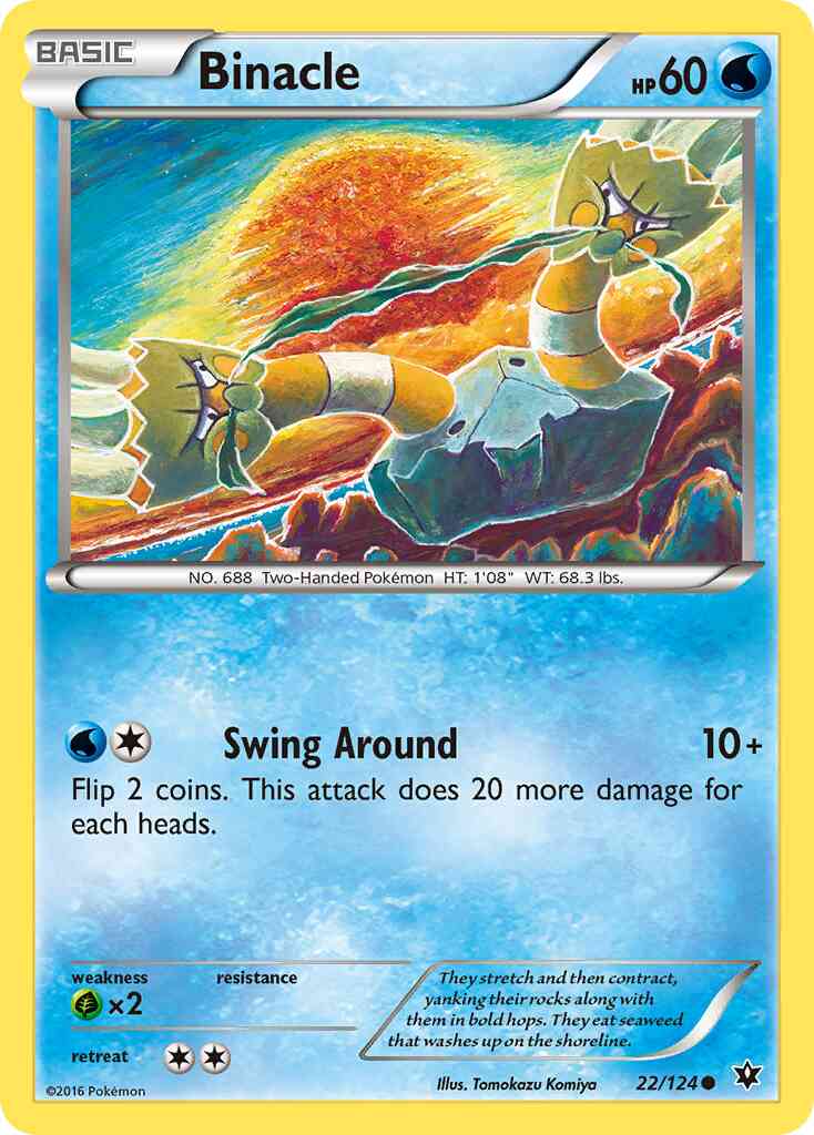 Binacle - 22/124 - Common [xy10-22] [Reverse Holo]